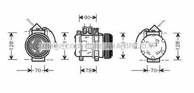 AVA QUALITY COOLING prk034 -  Компрессор, кондиционер